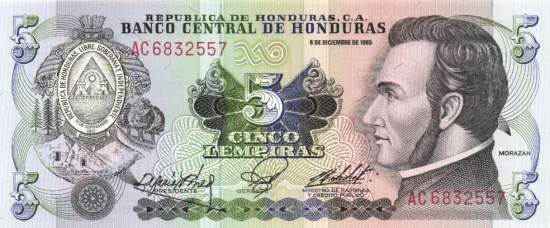 5 Lempiras 6.12.1985